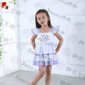 High quality lavender embroidered toddler outfits